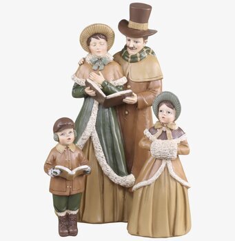 Foto av en traditionell julkör i nostalgiska kläder