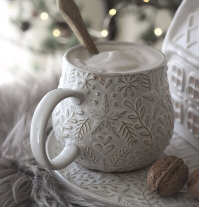 Bild av vintermugg med mysig och hemtrevlig känsla