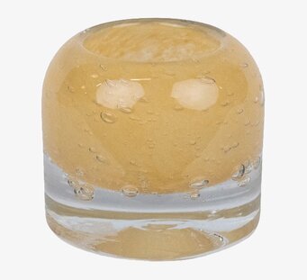 Foto av elegant ljuskopp med bubblor och vetetoner