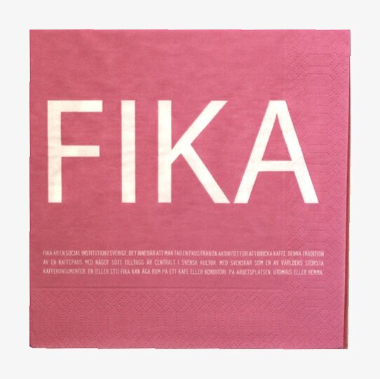 Servetter FIKA Rosa från I Love Design på en neutral yta