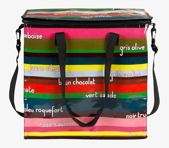 Bild av färgglad och praktisk shopping-/kylväska