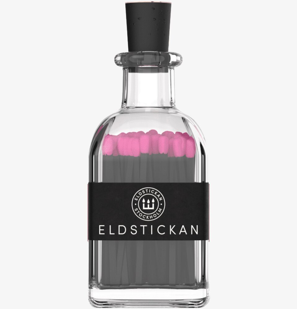 Tändstickor Liten Rodonit från Eldstickan i glasbehållare