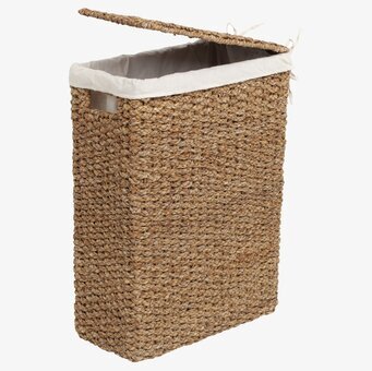 Bild av rektangulär tvättkorg i flätat sjögräs