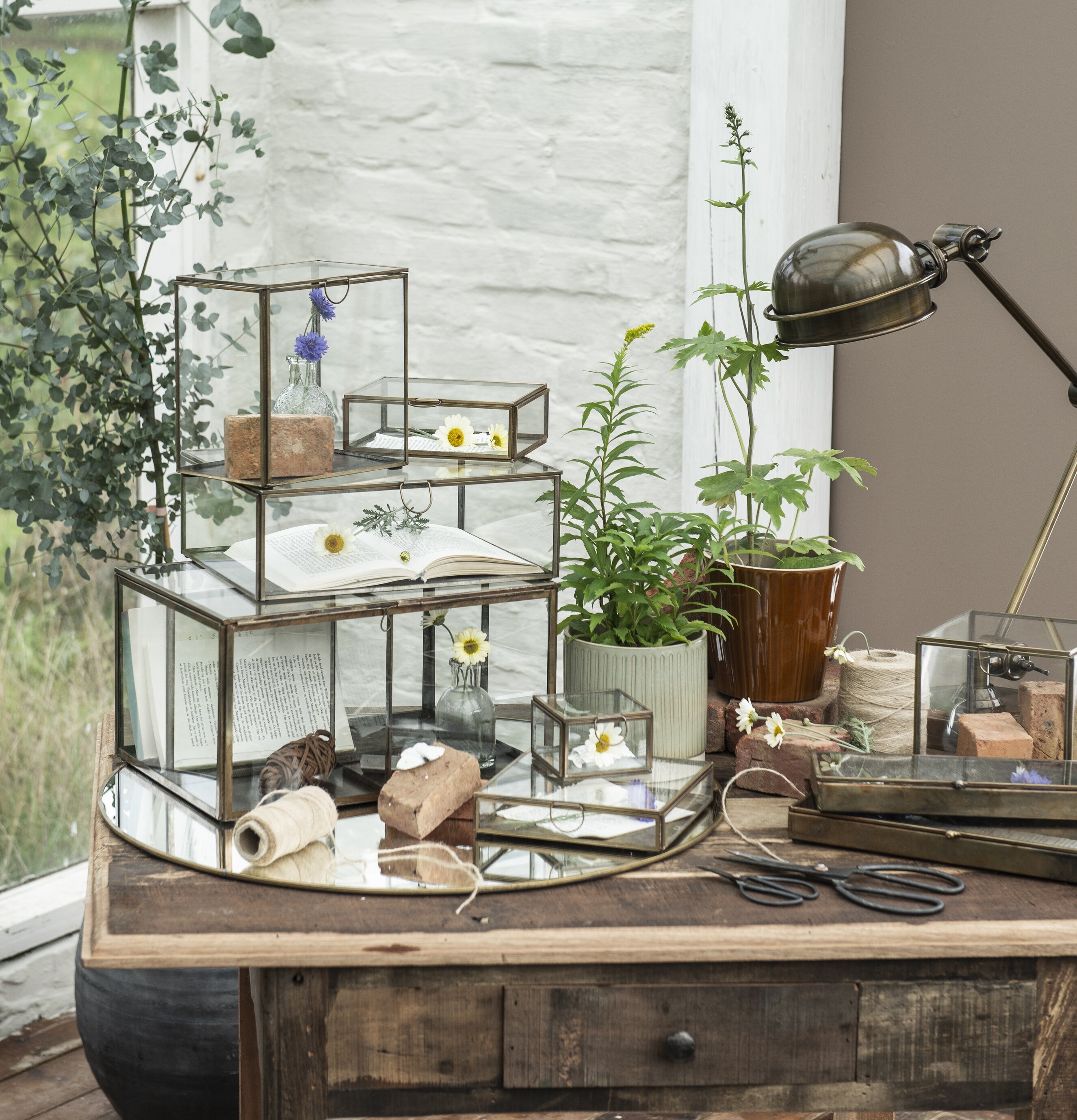 Glasbox Kvadrat Solitaire Antik Mässing från IB Laursen