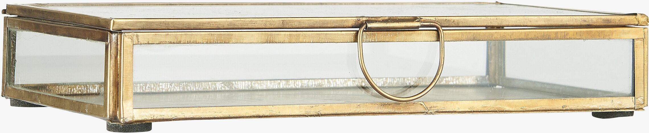 Glasbox Avlång Solitaire Mässing från IB Laursen