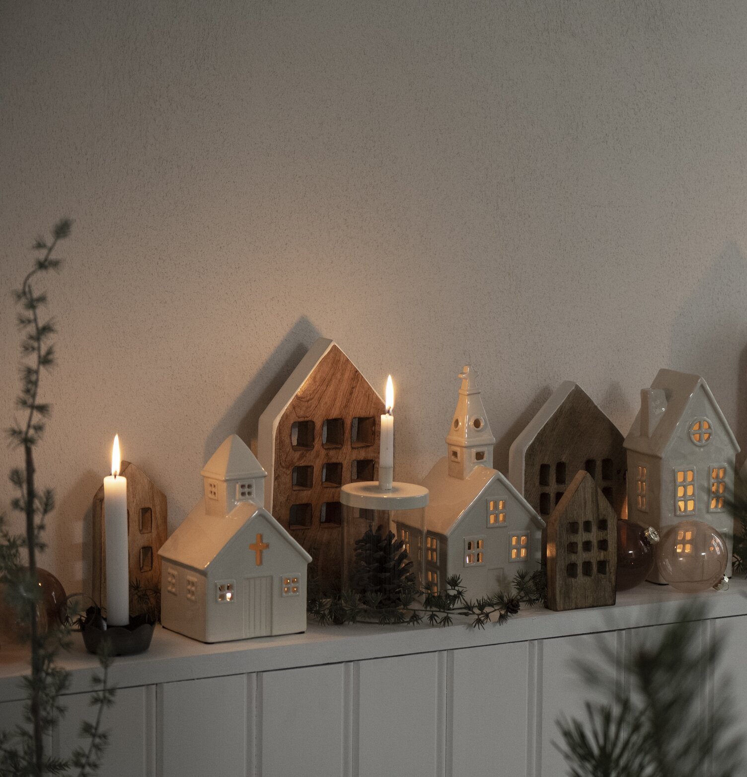 Ljuslykta Kyrka Liten Creme från IB Laursen på hylla