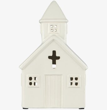 Bild av dekorativ ljuslykta formad som en kyrka