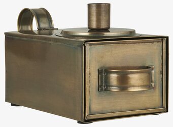 Bild av mässingsljusstake med förvaring och stil