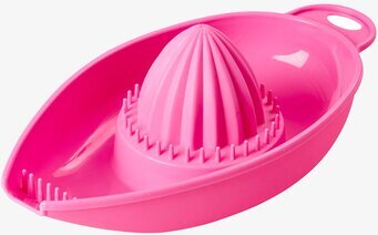Bild av rosa citruspress i plast med modern design