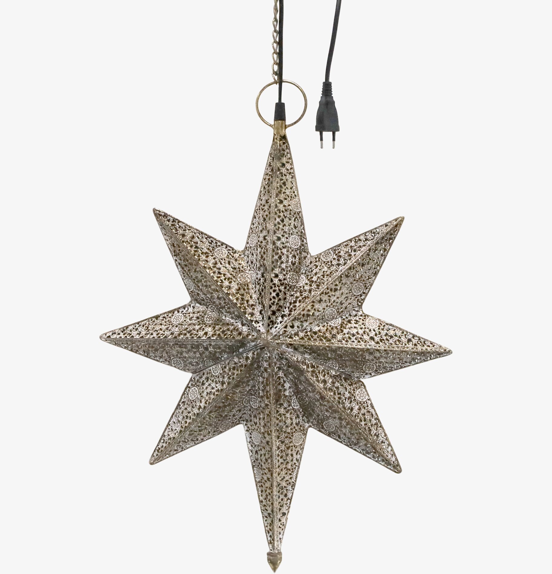 Trådlampa Stjärna Antik Mässing från Chic Antique, vit bakgrund