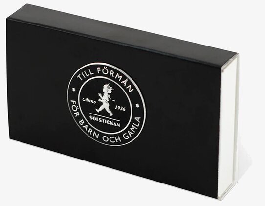 Tändsticksask Svart från Solstickan med minimalistisk design