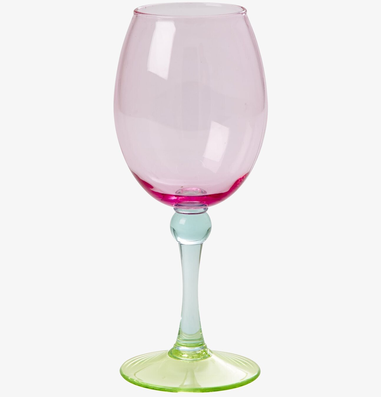 Bild av vinglas med unik design och färgkombination