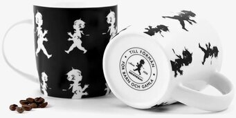 Bild av stilfulla muggar med kontrastfyllda mönster