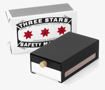 Bild av stilrent tändsticksfodral med eleganta detaljer