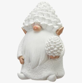 Bild av dekorativ vättefigur med konformad huvudbonad