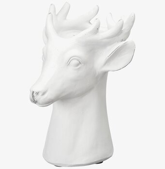 Bild av elegant hjortkruka i vitt med detaljerade horn