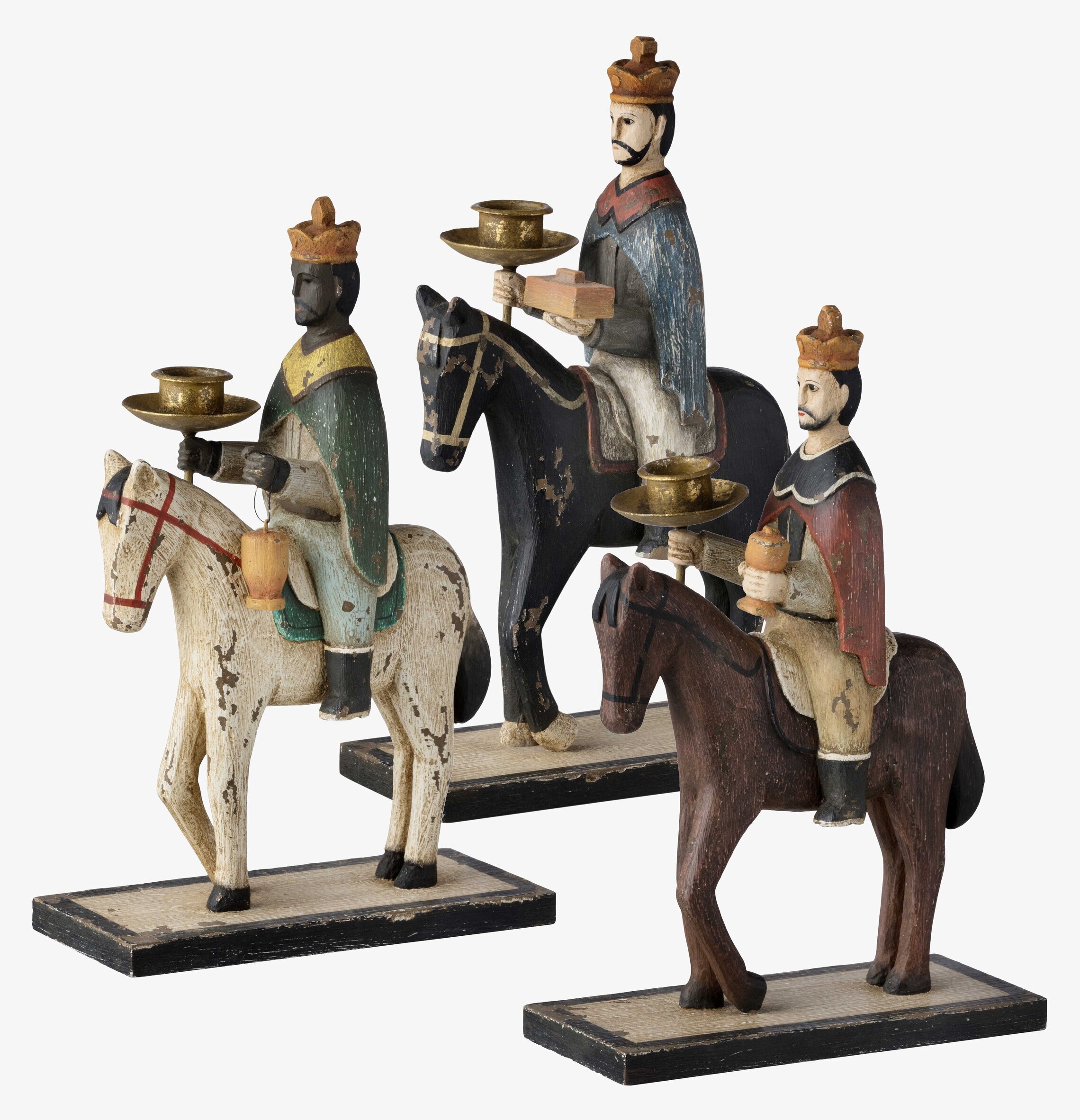 Bild av dekorativ ljusstake med tre vise män