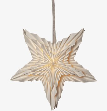 Bild av stilren vit stjärnformad pappersdekoration