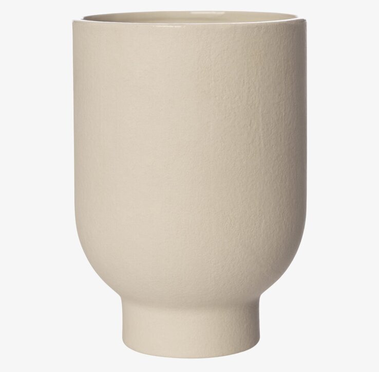 Kruka På Fot Naturvit Ø15 från Ernst i naturvitt stengods