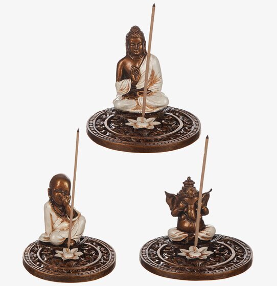 Rökelseställ Poly från Different Design med tre figurer