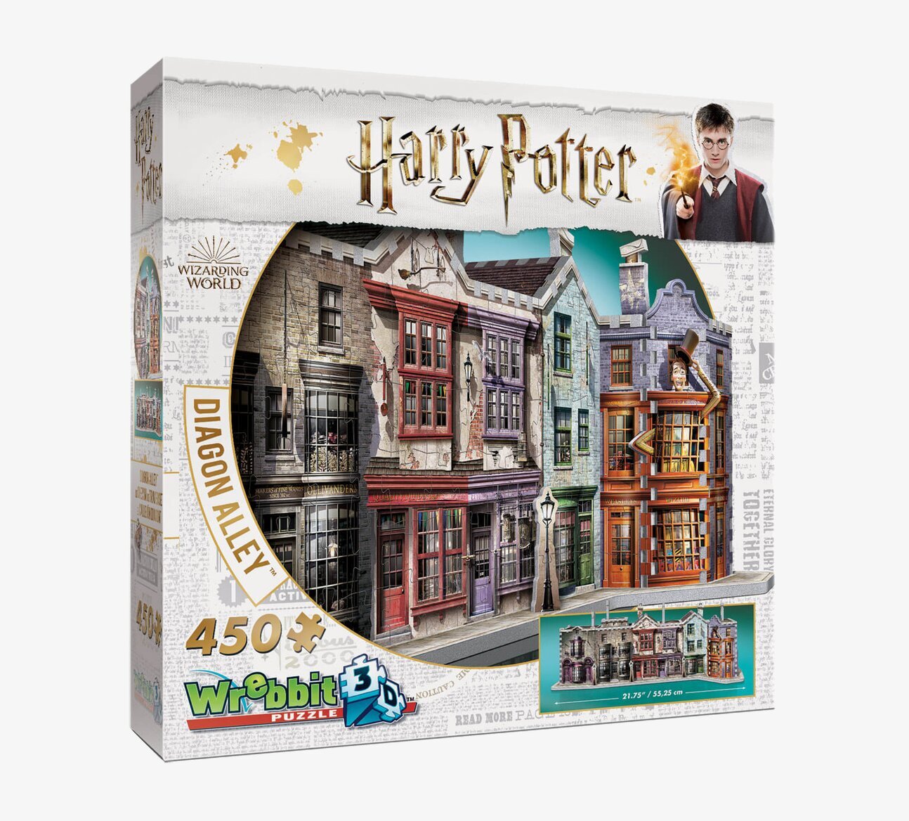 Diagon Alley 3D-pussel från Wrebbit med 450 bitar