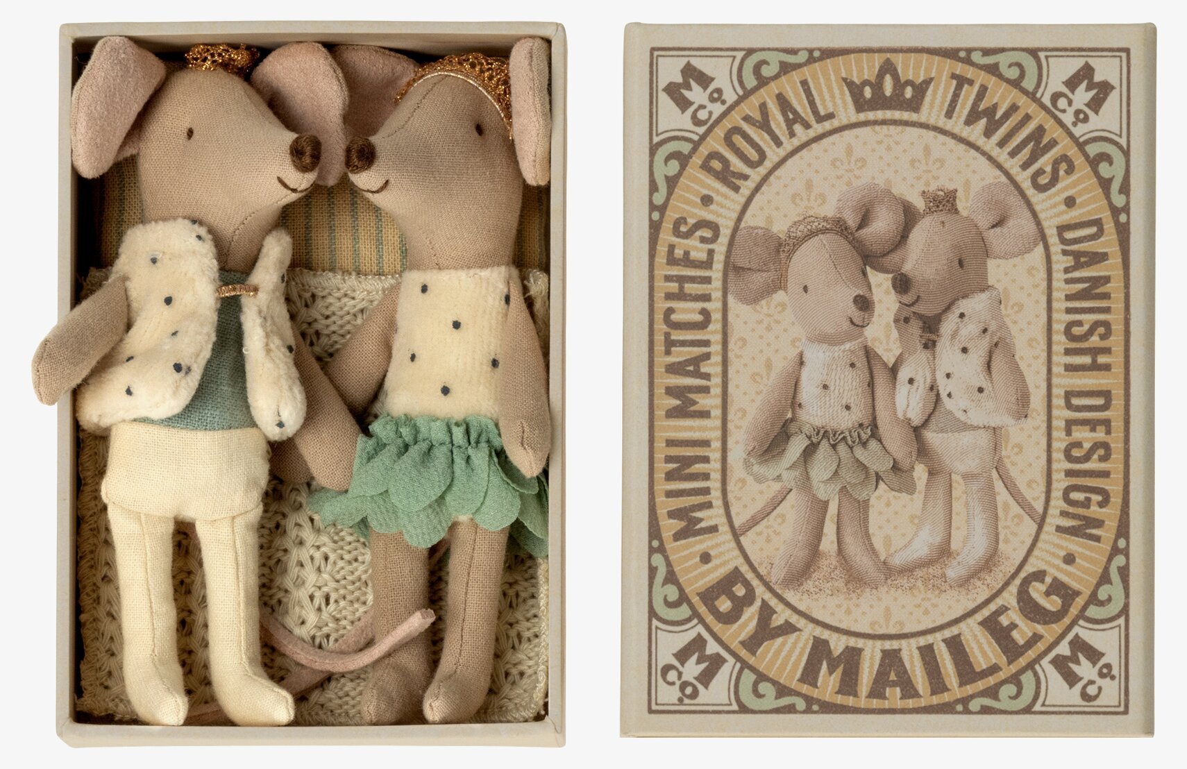 Royal Twins Mice Maileg från Maileg i kungliga outfits