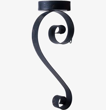 Bild av elegant svart väggljusstake för blockljus