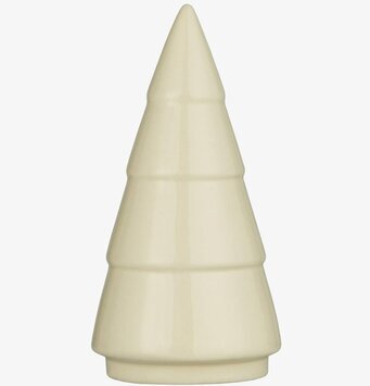 Bild av stilren dekorativ skulptur i krämfärg