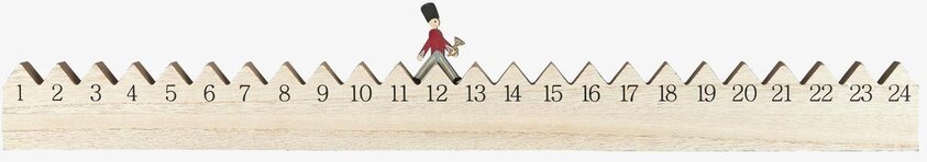 Julkalender 1-24 från IB Laursen i trä med flyttbar figur