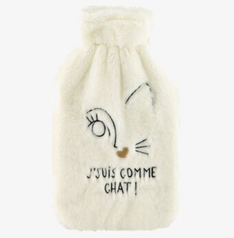 Bild på charmig och funktionell värmeflaska med kattmotiv