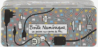 Bild av färgglad plåtburk för digital förvaring