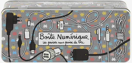 Plåtburk Laddare från Derriére la porte med retrodesign