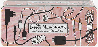 Bild av rosa plåtburk med mönster och illustrationer