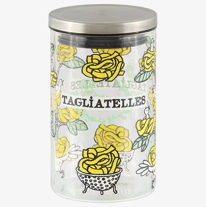 Glasburk Tagliatelle från Derriére la porte med gula rosor