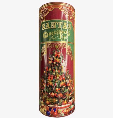 Plåtburk/Bokburk - Santas List från Bromma Kortförlag