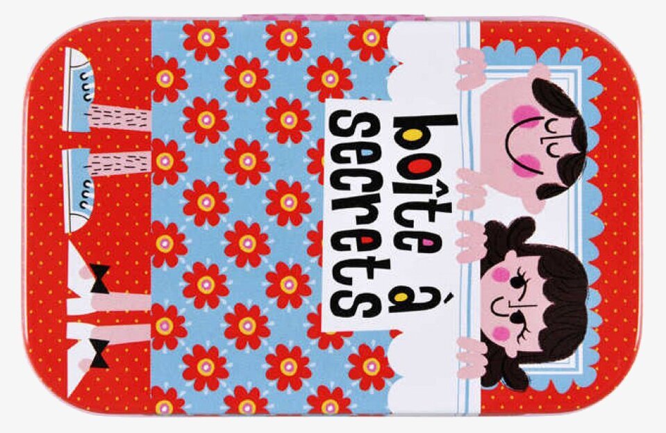 Bild av färgglad och kreativ plåtburk med hemligheter