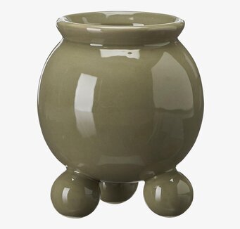 Bild av grön kruka med modern design och hög glans