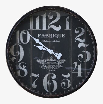 Foto av antiksvart väggklocka med vintage-design