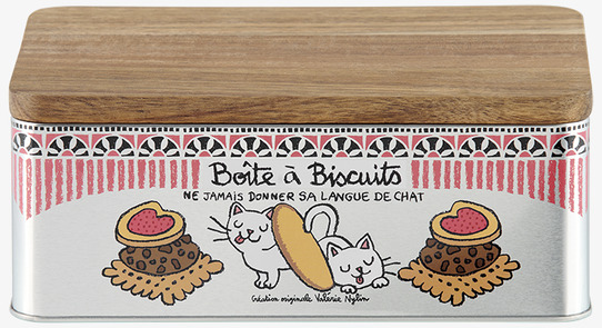 Plåtburk Kakor & Kex från Derriére la porte med kattmotiv