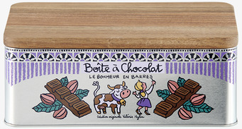 Bild av charmig plåtburk för chokladälskare