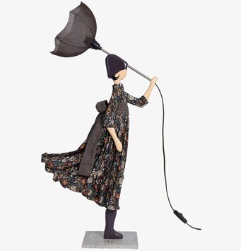 Bild av elegant bordslampa med konstnärlig design