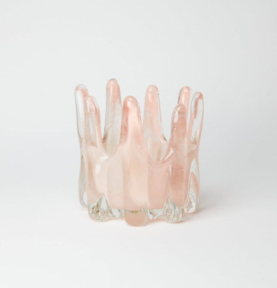 Helix Ljuskopp Rosa Stor från Olsson & Jensen i glas