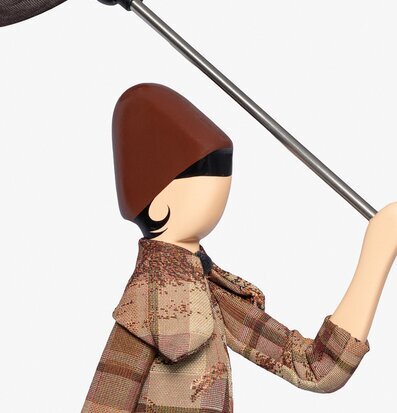 Foto av en unik och konstnärlig bordslampa med stil