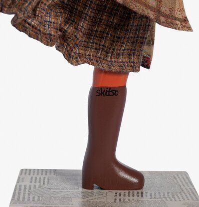 Bild av rustik bordslampa med dekorativa detaljer