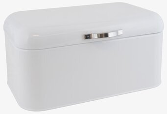Bild av stilren vit brödbox med minimalistisk design