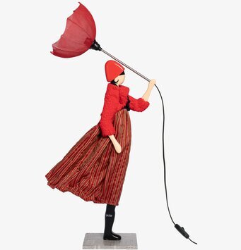 Bild av unik bordslampa med konstnärlig design