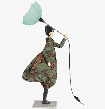 Bild av en unik bordslampa med konstnärlig design