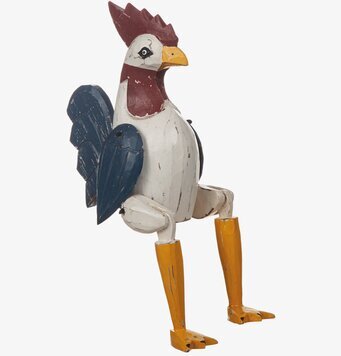 Foto av charmig och unikt designad träfigur-tupp