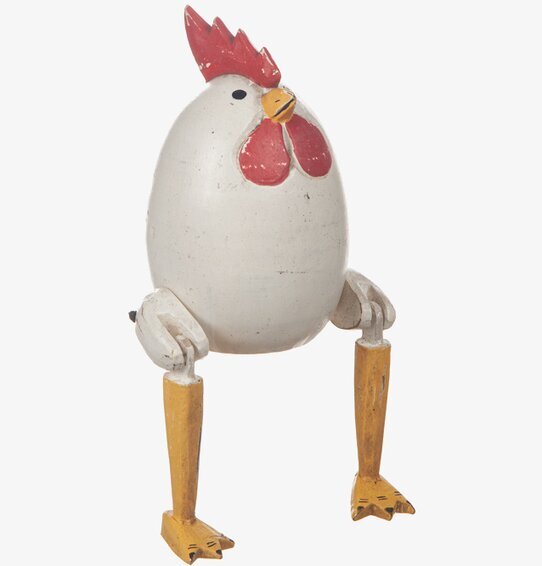 Höna Ledad Trä 20 cm från Different Design, rustik träfigur