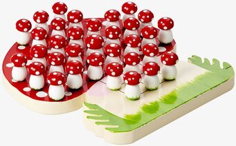 Bild av färgglatt och lekfullt svampinspirerat brädspel